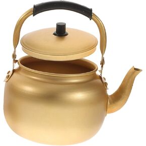 Tea Kettle Metal Tea Kettle Vintage Aluminum Kettle Golden Korean Rice Wine Jug Tea Kettle Stovetop