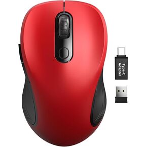 Trueque Wireless Mouse for Laptop, 2.4GHz Ergonomic Computer Mouse with Back & Forward Buttons, 3 Levels Tracking Speed, 6 Buttons, Optical USB Cordless Mice for Windows MacBook PC (Deep Blue)
