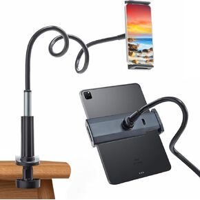 Gooseneck Stand for Tablet, Phone and Kindle - Mount Holder - Adjustable Arm 41.3inch with 360º Rotation - Kindle Holder for Bed - Compatible with iPad, iPhone, Kindle Fire HD, Samsung Galaxy.