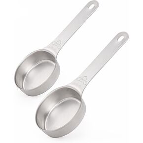 Niteangel Hamster Food Scoop - Stainless Steel Measuring Scoop for Dwarf Syrian Hamsters Gerbils Mice Degus or Other Similar-Sized Small Pets