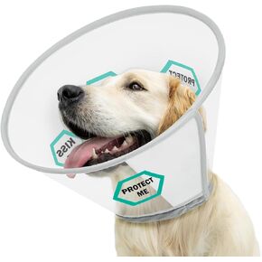 مخروط الكلب Supet للكلاب بعد الجراحة، مخاريط الكلاب الناعمة للكلاب المتوسطة الكبيرة، طوق مخروطي مريح للكلاب لوقف اللعق (كلمة، XXL (الرقبة: 16.0-20.0")) in Kuwait