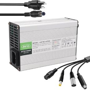 54.6V 5A(with Multiple Output Heads) 13S Li-ion Battery 48V 5A Charger Lithium ion Battery Smart Charger DC Output DC5.5 * 2.1mm/DC5.5 * 2.5mm Plug