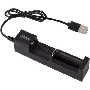 USB Battery Charger for 4.2V 18650 18490 Li-ion Batteries Universal Lithium Batteries for Smart Charging Adapter 1 Slot Battery Charger for Rechargeable Batteries with Light Household 1 Piece