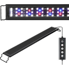 AMZBD Led Aquarium Light,Full Spectrum Aquarium Light,DIY & WRGB Color Temperature Adjustment,3 Timing Modes,Brightness Adjusted Fish Light,Expandable Bracket Aquarium Lamp for Fish Tank(30-36inch)