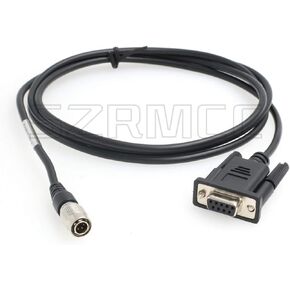 SZRMCC Hirose 6 Pin to DB9 RS232 COM Data Download Cable for Top-con Sokkia Total Station (Straight Cable)