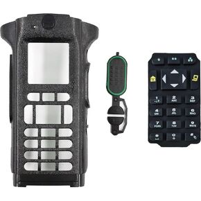 Replacement Black Repair Housing Case for APX8000 APX6000 M3 Full-Keypad Radio with Rubber Keypad