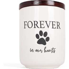 Milltown Merchants Ceramic Pet Urn - Paw Print Dog Urns for Ashes - Pet Urns for Cats & Dogs - Dog Ashes Keepsake - Pet Cremation Box - Urn for Dog Ashes (50 lb) in Kuwait