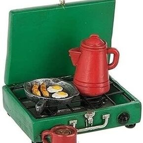 Midwest Camp Stove, Camping, Cooking, Hiking, Outdoors, Rustic, Woods, Christmas Tree Ornament