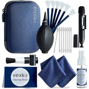Camera Cleaning Kit for DSLR Cameras – Ideal Cleaner for Professional Camera, Sensor, Lens and LCD Screen. Compatible with Canon, Nikon, Sony, Pentax, Panasonic