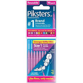 Piksters Interdental Brushes, Size 0, Grey Handle