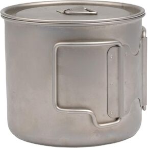 Olicamp Titanium Space Saver Camping Mug with Lid, 550 mL