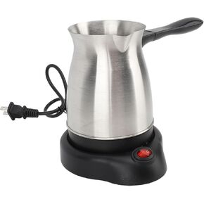 Mumusuki Electric Turkish Coffee Maker 600ml Stainless Steel Electric Coffee Machine US Plug 110V Multifunctional 600W with Ergonomic Anti Scald Handle, for 5 to 6 Cups