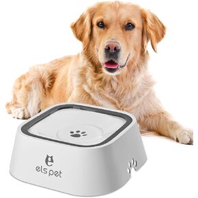 Spill Proof Dog Water Bowl, 35oz No Spill Water Bowl for Dogs, 1L Slow Drinking Dog Water Bowl, Slow Water Bowl for Dogs, Vehicle Travel Water Bowl, for Small Medium Cats and Dogs.
