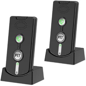 Intercoms Wireless for Home Portable Two Way Wireless Voice Intercom Doorbell with 1/2 Mile Range 3 Volume Levels-Rechargeable Battery - 2 Way Voice Intercom for House