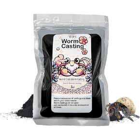 CTWPets Organic Pet Hermit Crab Food Supplement, Worm Castings, 3oz