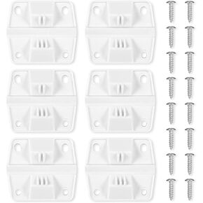 6pcs Cooler Hinges, Cooler Plastic Hinges with 24pcs Screws Cooler Hinges Replacement Kit Compatible with Coleman Camping Coolers