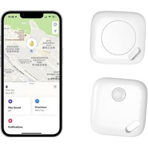 Portable Key Tracker, Bluetooth Tracker, Works with Find My(Only iOS Compatible), Replaceable Battery, Anti Loss Device for Bag, Key, Wallet (F1) (Black)
