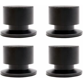 Flushbay 4 Pack Brass Speaker Spikes Floor Protectors Adjustable Speaker Isolation Spikes for Subwoofer CD DVD Player Audio Amplifier Turntable Recorder Chassis with Speaker Isolation Feet Pad (Black)