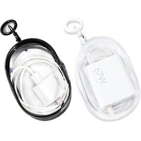 For Cell Phone Cables, Charger, Bluetooth Headphones Storage and Storage, Metal Hook for Easy Carry and Decoration