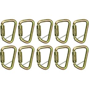 Fusion Climb Tacoma High Strength Auto-Lock Gold Steel Carabiner Clip 50kN for Heavy Duty, Construction, Roofing, Climbing, Camping, hammonk UIAA