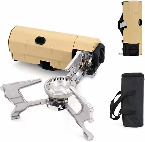 موقد البيوتان القابل للطي من CJC، موقد تخييم محمول، موقد تخييم الغاز في الهواء الطلق مع حقيبة تخزين مناسبة للطهي والنزهات وحقيبة الظهر والمشي لمسافات طويلة والمغامرة والسفر في الفناء ورحلة RV (أبيض) in Kuwait