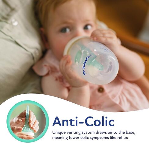 Dr. Talbot's Anti-Colic Silicone Bottle with Advanced Venting System and Slow Flow Soft Flex Nipple, Pink Top, 5 oz, 1-Pack in Saudi Arabia