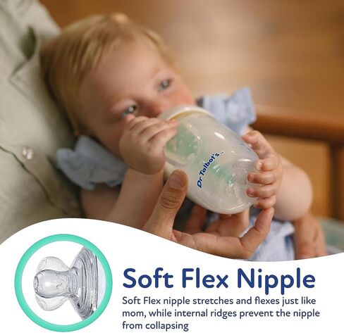 Dr. Talbot's Anti-Colic Silicone Bottle with Advanced Venting System and Slow Flow Soft Flex Nipple, Pink Top, 5 oz, 1-Pack in Saudi Arabia