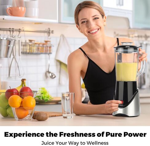 Powerful Blender for shakes and smoothies, 1000ML Large Blender for Home and Kitchen, 400W Smoothie Maker with 4blade, Easy to clean, BPA Free in Saudi Arabia