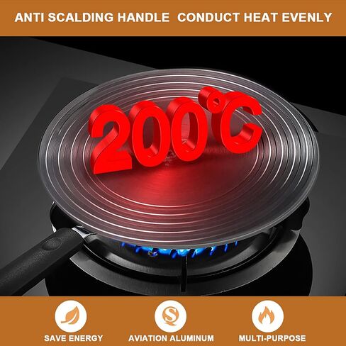 AHOUGER Heat Diffuser For Gas Stovetop,11''Heat Diffuser Plate Upgrade Thickening with Anti-Scalding Handle,Range Heat Diffuser Stove Protects Pot Cookware Accessories,Multifunctional Thawing Plate in Saudi Arabia