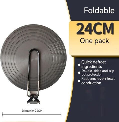 AHOUGER Heat Diffuser For Gas Stovetop,11''Heat Diffuser Plate Upgrade Thickening with Anti-Scalding Handle,Range Heat Diffuser Stove Protects Pot Cookware Accessories,Multifunctional Thawing Plate in Saudi Arabia