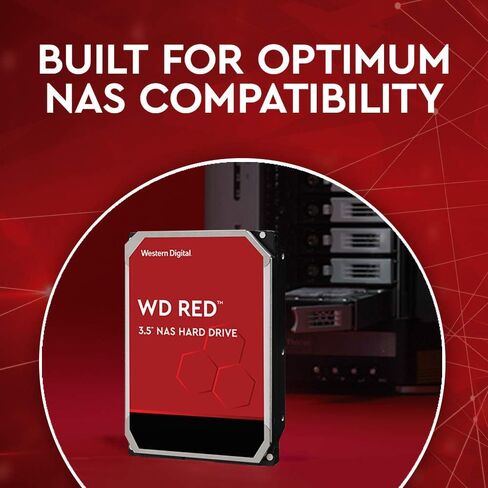 محرك الأقراص الصلبة الداخلي WD Red 6 تيرابايت NAS - فئة 5400 دورة في الدقيقة، SATA 6 جيجابايت/ثانية، ذاكرة تخزين مؤقت 256 ميجابايت، 3.5 بوصة - WD60EFAX (متجدد) in Saudi Arabia