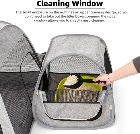 Tenrai Cat Playpen، تصميم شبه منحرف من أجل وضع أفضل، خيمة محمولة للحيوانات الأليفة للاستخدام الخارجي والداخلي للقطط والجرو، حاوية لعب للكلاب، شقق للقطط in Kuwait