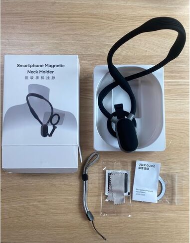 MARY POOL Magnetic Neck Mount for Phones Neck Cell Phone Holder POV/Vlog Selfie Mount Hand Free Phone Neck Holder Chest Stand Strap Video Recording for iPhone 15 14 13 12 Seires Android Phones (Black) in Saudi Arabia