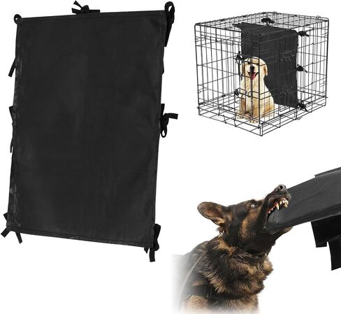 HOMBYS Chew Proof Dog Crate Divider Panel (Divider Only, Without Crate), Lightweight Dog Kennel Divider with Ties, Dog Crate Accessories for Puppy Crate Training, Black, 20" H x 19“W in Saudi Arabia