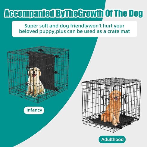 HOMBYS Chew Proof Dog Crate Divider Panel (Divider Only, Without Crate), Lightweight Dog Kennel Divider with Ties, Dog Crate Accessories for Puppy Crate Training, Black, 20" H x 19“W in Saudi Arabia