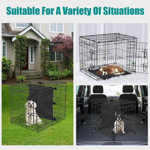 HOMBYS Chew Proof Dog Crate Divider Panel (Divider Only, Without Crate), Lightweight Dog Kennel Divider with Ties, Dog Crate Accessories for Puppy Crate Training, Black, 20" H x 19“W in Saudi Arabia