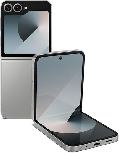 هاتف Samsung Galaxy Z Flip 6 AI الخلوي، هاتف ذكي يعمل بنظام Android بسعة 512 جيجابايت - (متجدد) (فضي، 512 جيجابايت) in Saudi Arabia