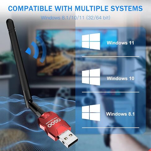 محول بلوتوث طويل المدى من الفئة 1 4.0 للتلفزيون V1.0 EDR يدعم نظام التشغيل Windows 10 (أحمر قرمزي) in Saudi Arabia