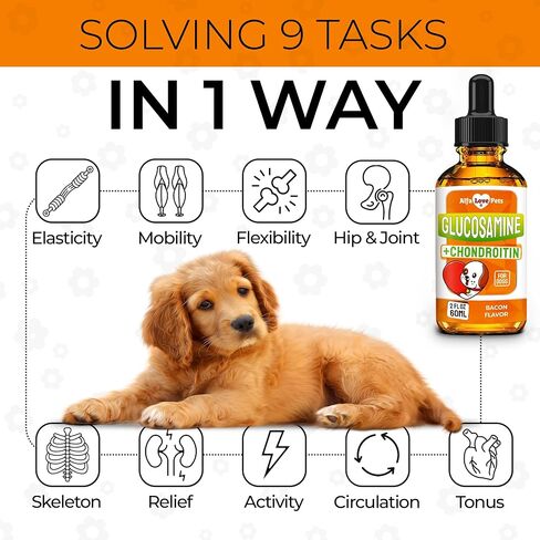 Glucosamine for Dogs ✿ Hip and Joint Supplement Dogs ✿ Dog Joint Supplement ✿ Glucosamine Chondroitin for Dogs ✿ Dog Joint Supplement ✿ Dog Glucosamine ✿ Drops ✿ 3 Packs in Saudi Arabia