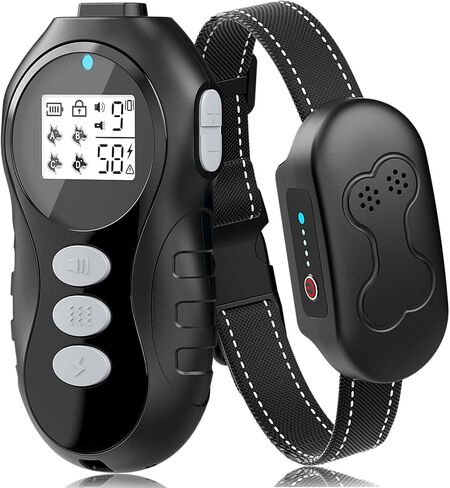 Rechargeable Dog Training Collar with Remote - Waterproof Dog Shock Collar, E Collar, for 20-150 lb Dogs, with Flashlight, Beep, Vibration, Shock 4 Training Modes for Large Medium Small Dogs in Saudi Arabia