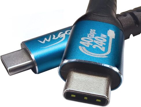 WLGQ Thunderbolt USB4 Data Cable, USB C to USB C Cable 40Gbps Data Transfer, 240W Power Delivery, 3.3FT in Saudi Arabia