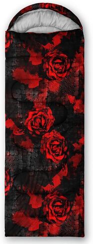 حقيبة نوم مطبوعة على شكل زهور من axolotl للبالغين حقيبة تخييم زهرية مع كيس ضغط وردي عتيق مقاوم للماء وخفيف الوزن وقابل للحمل لمدة 3 فصول والسفر في الهواء الطلق والمشي لمسافات طويلة ومعدات معدات التخييم in Kuwait