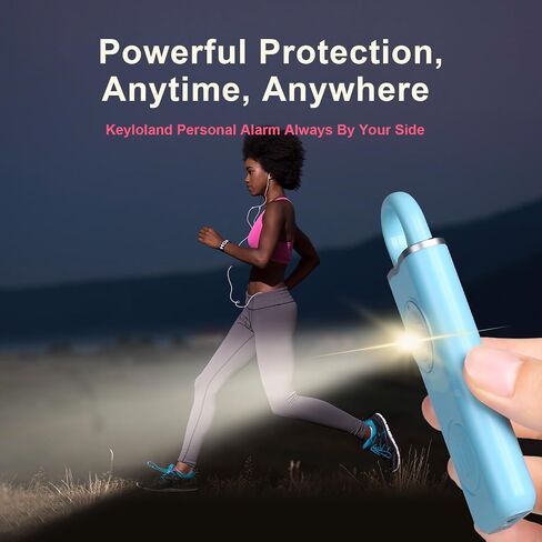 Personal Safety Alarm for Women, Rechargeable 130dB Self Defense Keychain with Strobe Light, Elegant Self Defense Siren Alarm in 4 Pop Colors, Compact Keychain Alarm for Women in Saudi Arabia