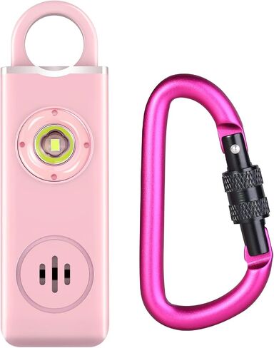 Personal Safety Alarm for Women, Rechargeable 130dB Self Defense Keychain with Strobe Light, Elegant Self Defense Siren Alarm in 4 Pop Colors, Compact Keychain Alarm for Women in Saudi Arabia