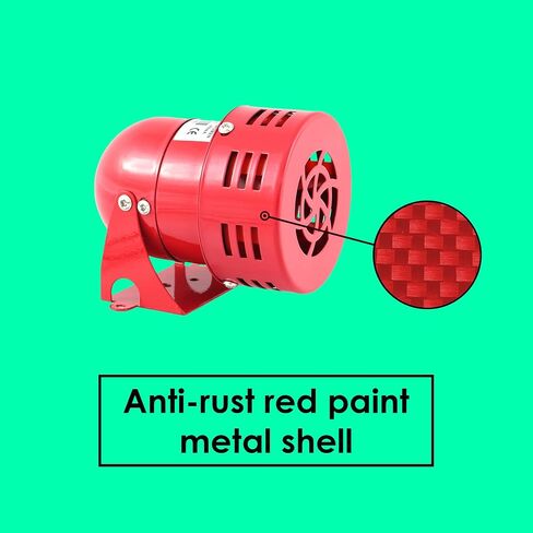 Mesan Brand Mini Type Motor Siren Body Metal Side Sounder Alarm Surface and Wall Mounting 115 ديسيبل خيارات الجهد المختلفة للأغراض الصناعية والعامة (12VDC) in Saudi Arabia