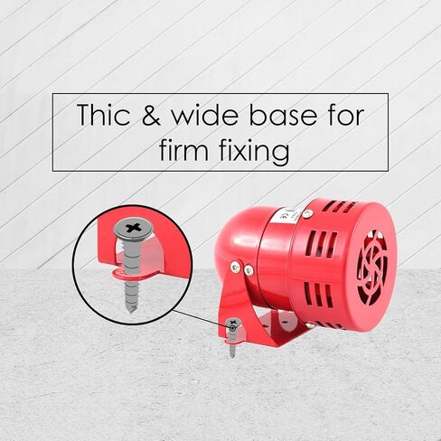 Mesan Brand Mini Type Motor Siren Body Metal Side Sounder Alarm Surface and Wall Mounting 115 ديسيبل خيارات الجهد المختلفة للأغراض الصناعية والعامة (12VDC) in Saudi Arabia