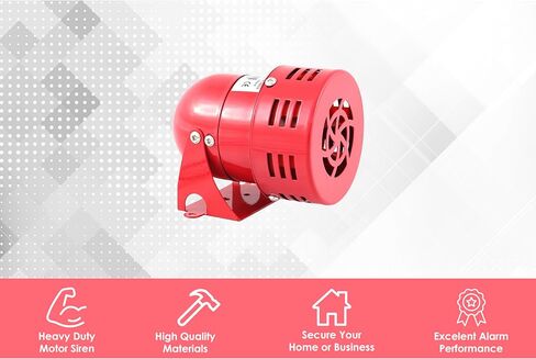 Mesan Brand Mini Type Motor Siren Body Metal Side Sounder Alarm Surface and Wall Mounting 115 ديسيبل خيارات الجهد المختلفة للأغراض الصناعية والعامة (12VDC) in Saudi Arabia