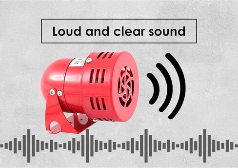 Mesan Brand Mini Type Motor Siren Body Metal Side Sounder Alarm Surface and Wall Mounting 115 ديسيبل خيارات الجهد المختلفة للأغراض الصناعية والعامة (12VDC) in Saudi Arabia