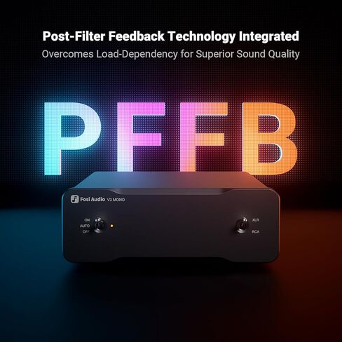 مضخم صوت Fosi Audio Two V3 Mono لمكبرات الصوت المنزلية، مكبر صوت صغير أحادي الكتلة فئة D مع TPA3255، 240 وات لمكون مستقبل AVR للمسرح المنزلي، مدخلات متوازنة RCA/XLR طاقة 48 فولت/10 أمبير in Kuwait