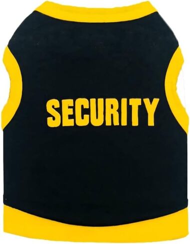 Pet Clothes, Cool Security Vest Pet Puppy T-Shirt Cotton Clothing Apparel Cat Spring Summer Breathable Sleeveless Harness Costume Clothes for Small Dogs (L, Black) in Saudi Arabia